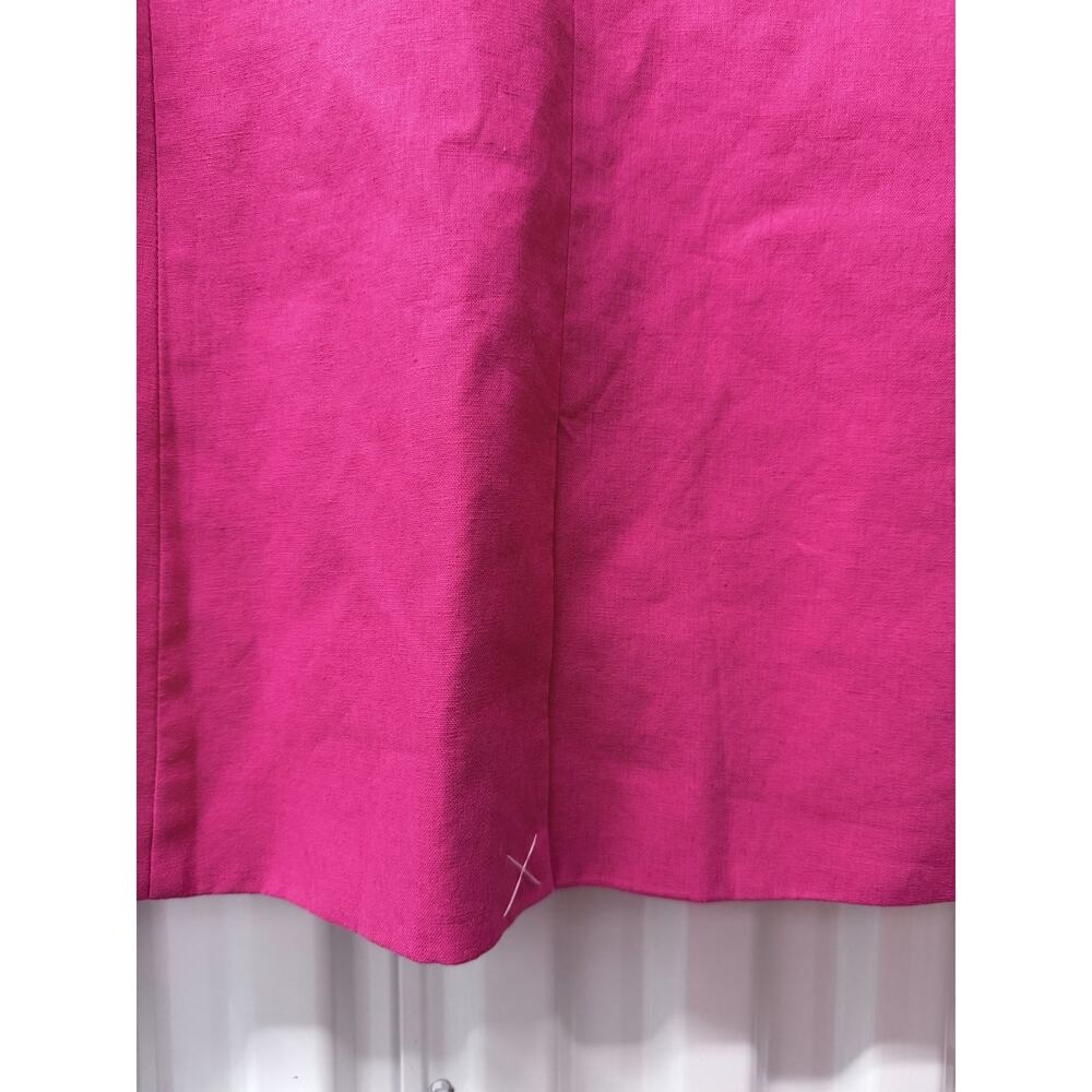 new J CREW hot pink Holland barbie fuchsia linen cotton single button blazer - Picture 7 of 8